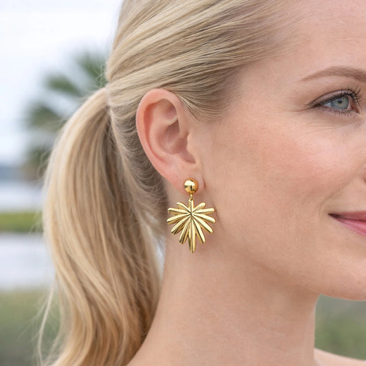 Signature Palm Post Earrings