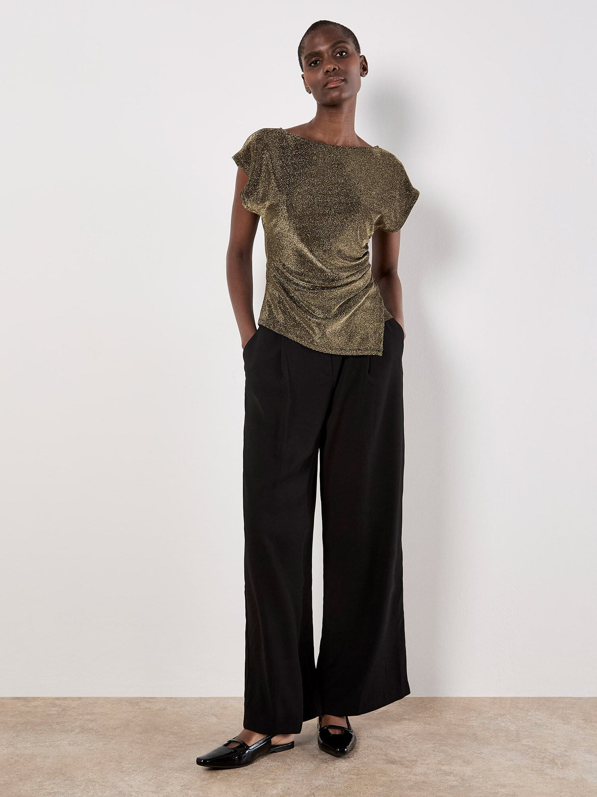 Sparkle Talks Wrap Top