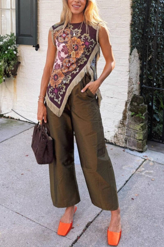 Fancy for Fringe Cross Top