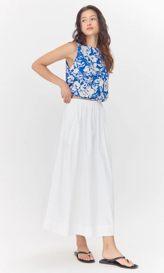 Ana Poplin Midi Skirt