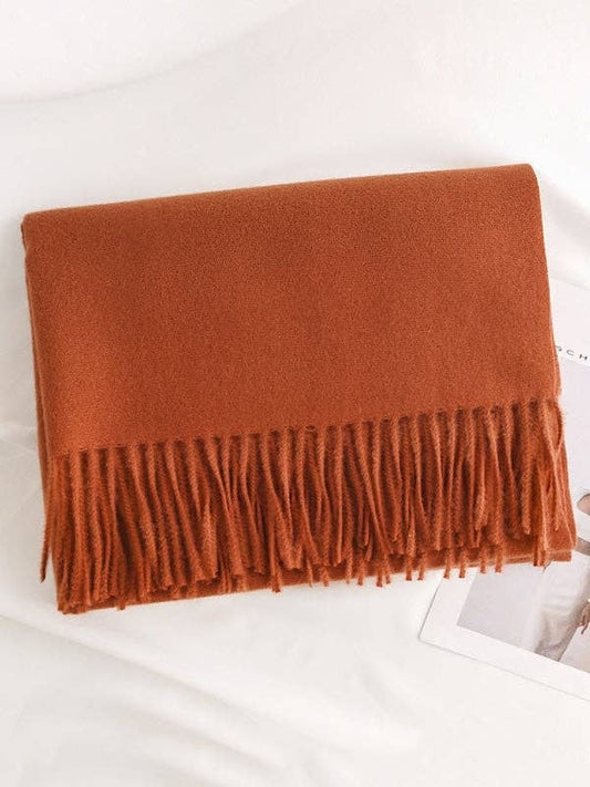 Keep Warm Tasseled Shawl
