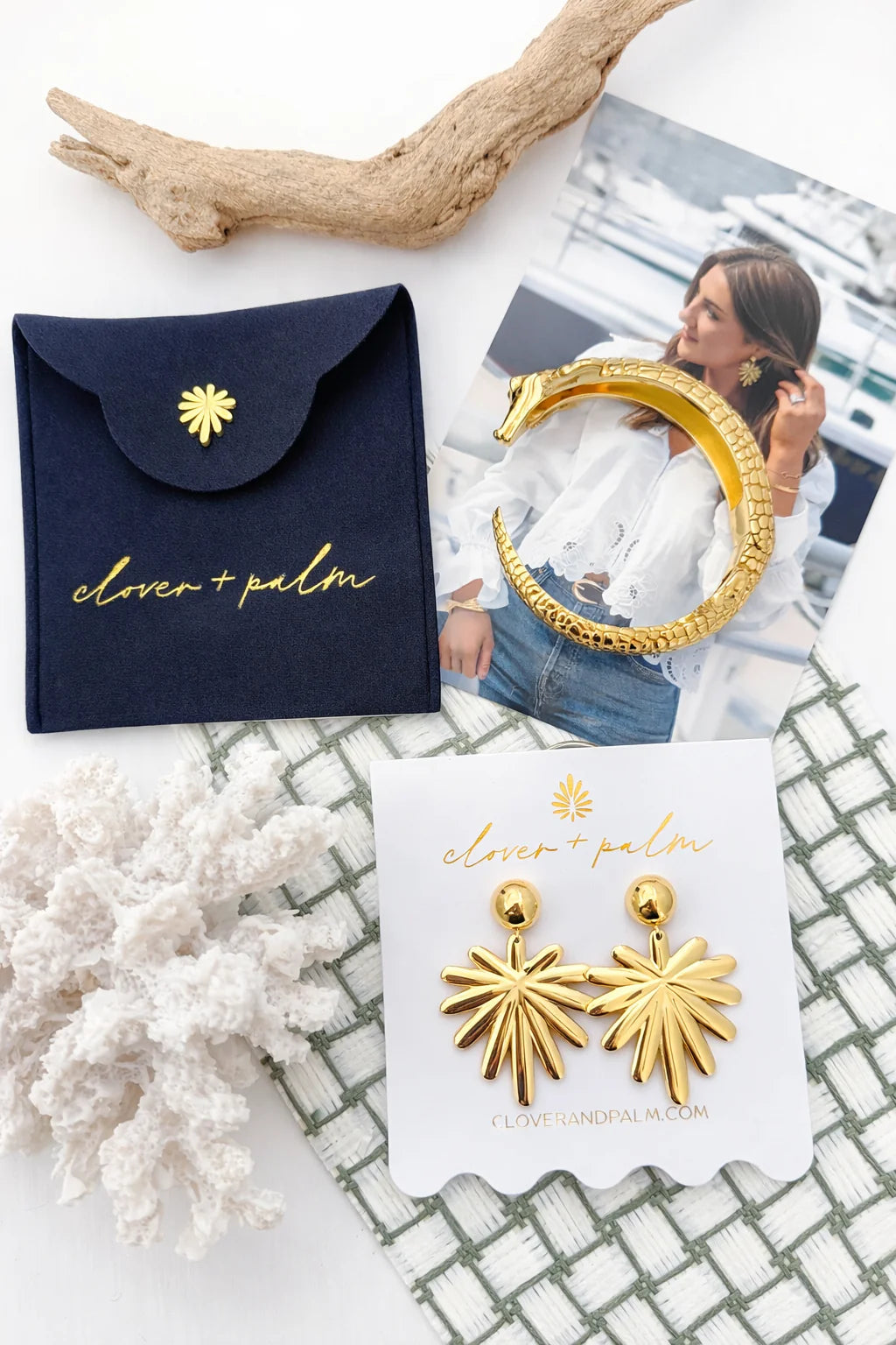 Signature Palm Post Earrings