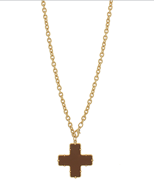 Vintage Cross Long Necklace