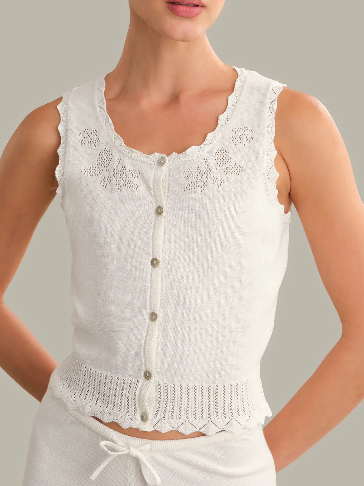 Valentina Button Down Slvlss Top