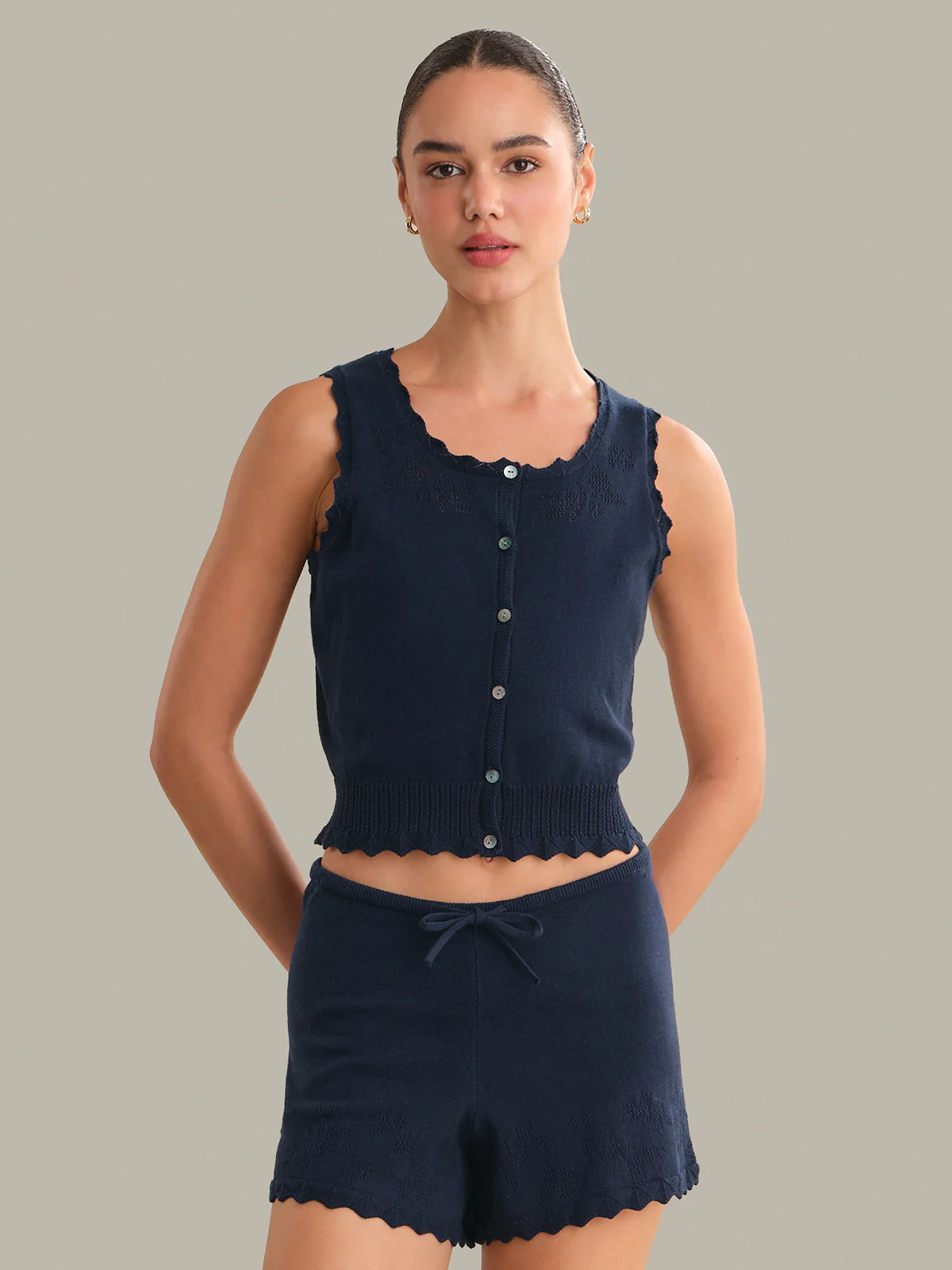 Valentina Button Down Slvlss Top
