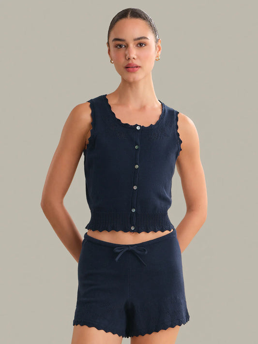 Valentina Button Down Slvlss Top