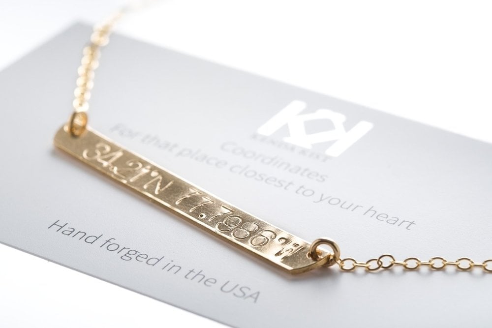 Coordinates Plate Necklace