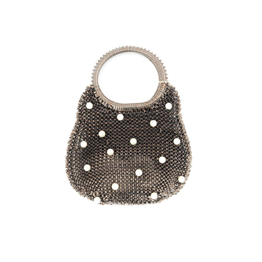 Round Handle Braided Evening Bag