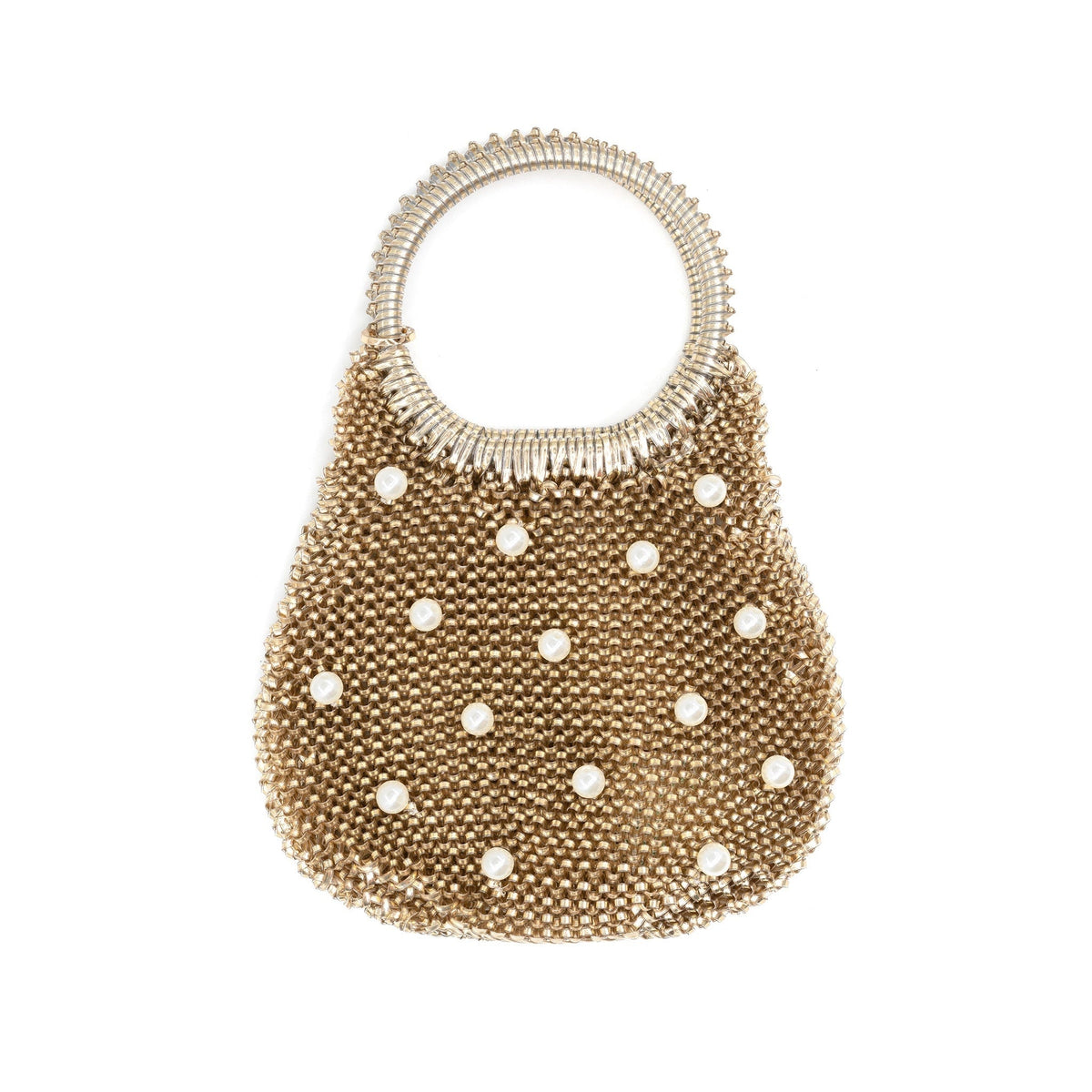 Round Handle Braided Evening Bag