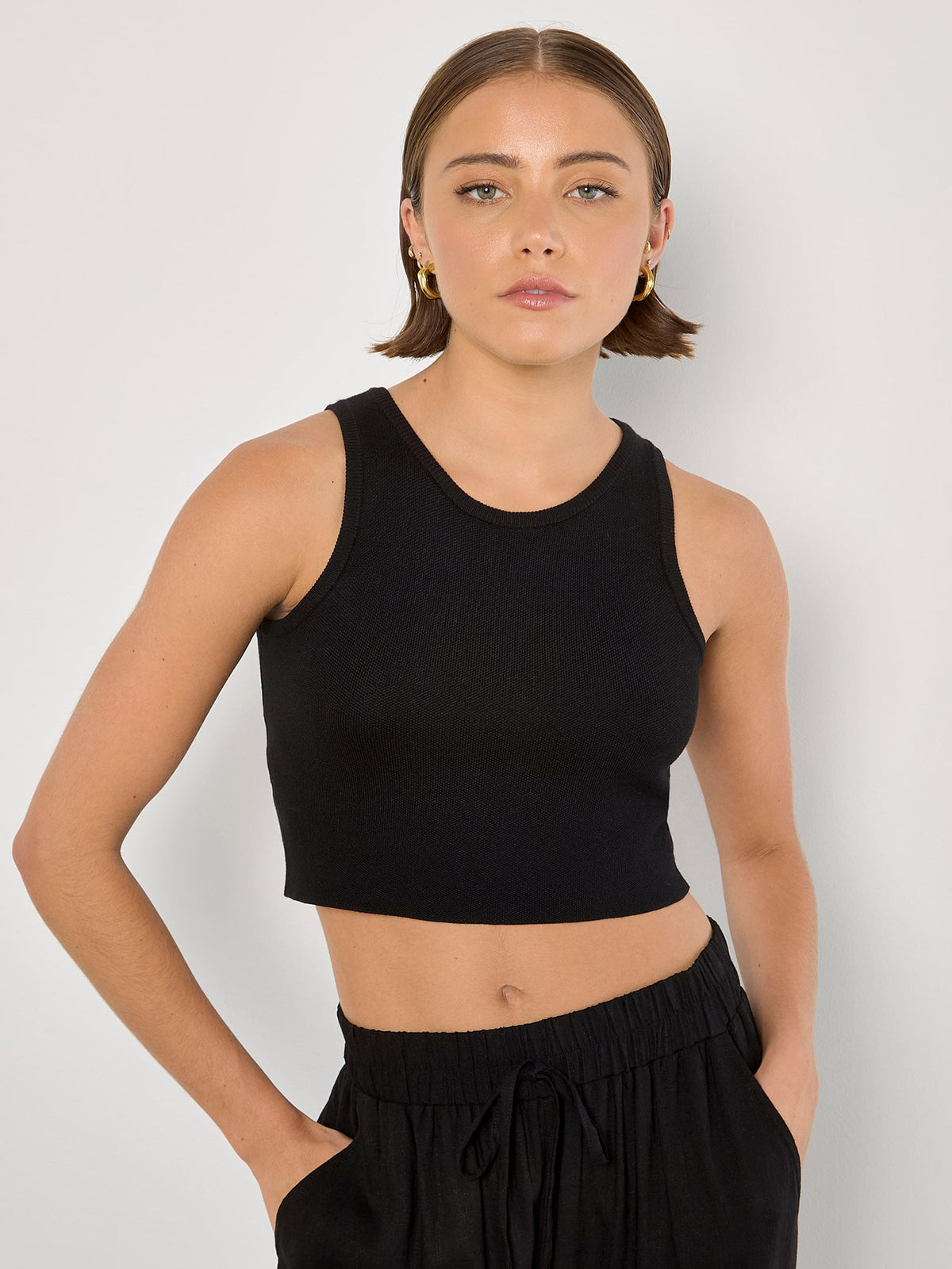 Racer Knit Crop Top