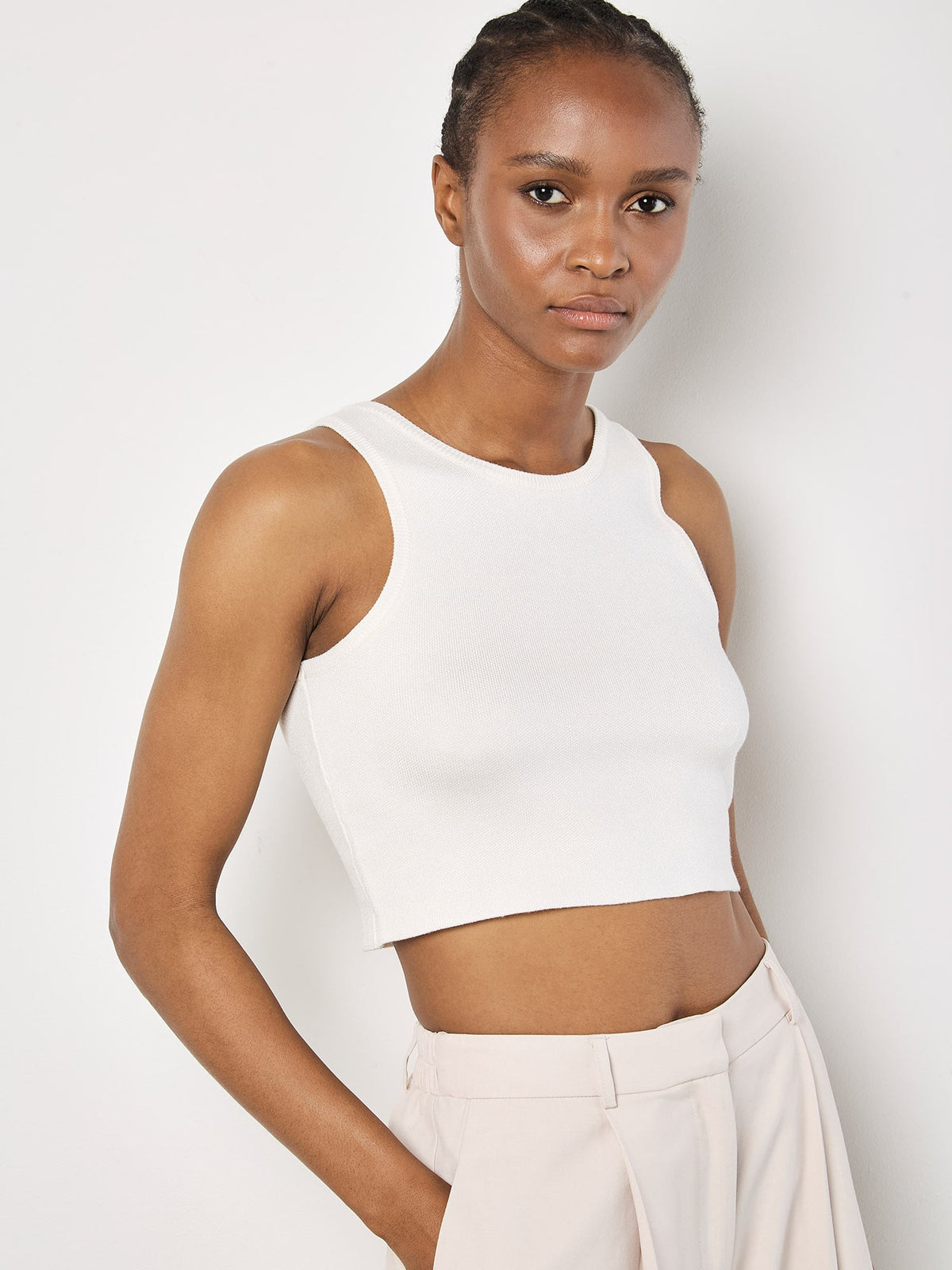 Racer Knit Crop Top