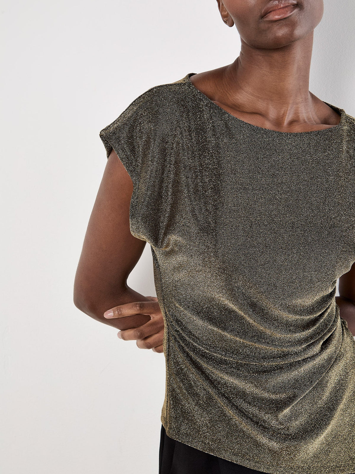 Sparkle Talks Wrap Top