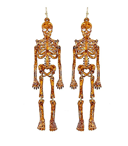 Skeleton Glitter Earrings