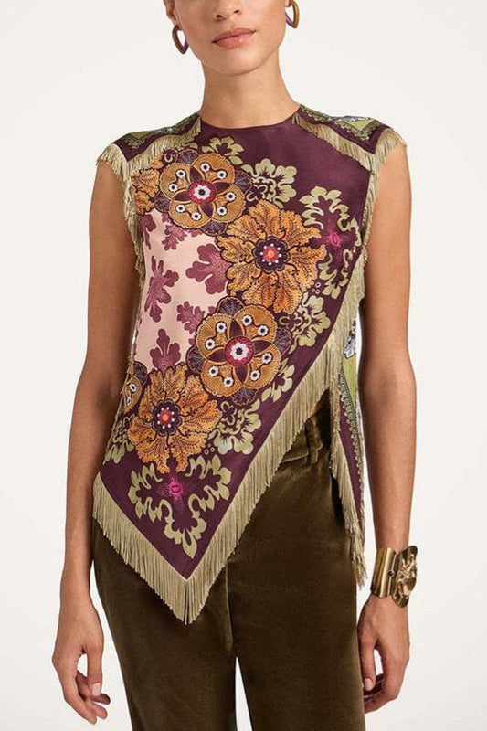 Fancy for Fringe Cross Top