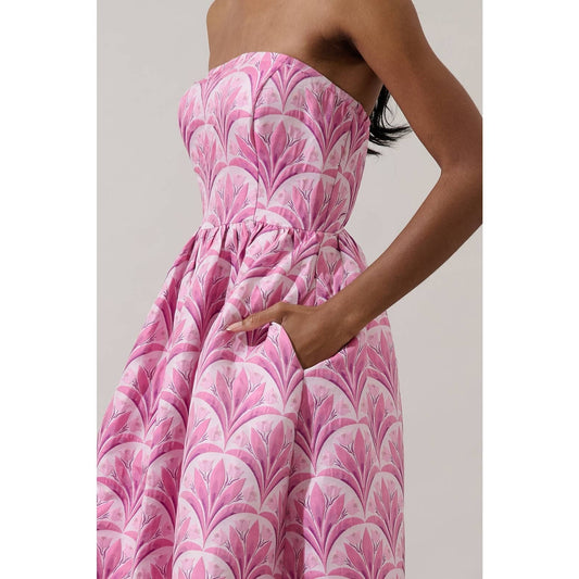 Aurra Strapless Midi Dress