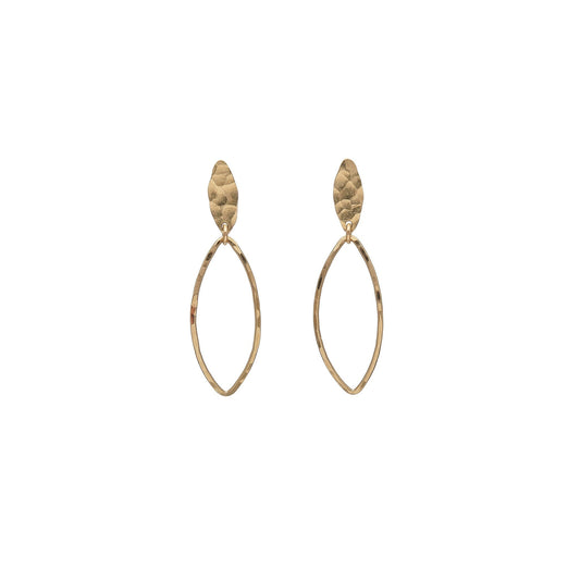 Sequin Leaves Stud Earrings