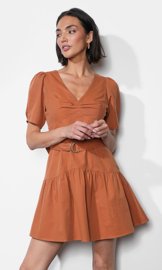 Hayden Belted Flare Dress