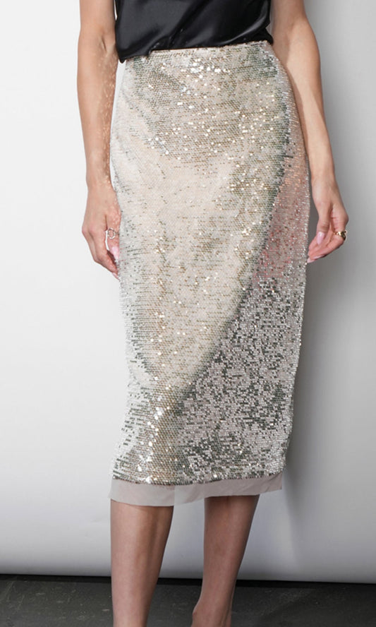 Gianna Velvet Midi Skirt