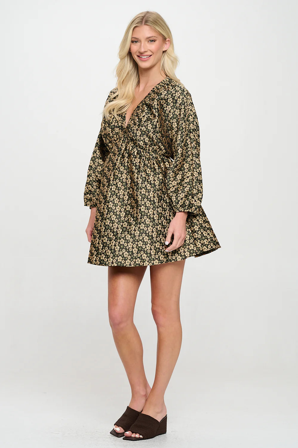 Daisy Jacquard Short Dress