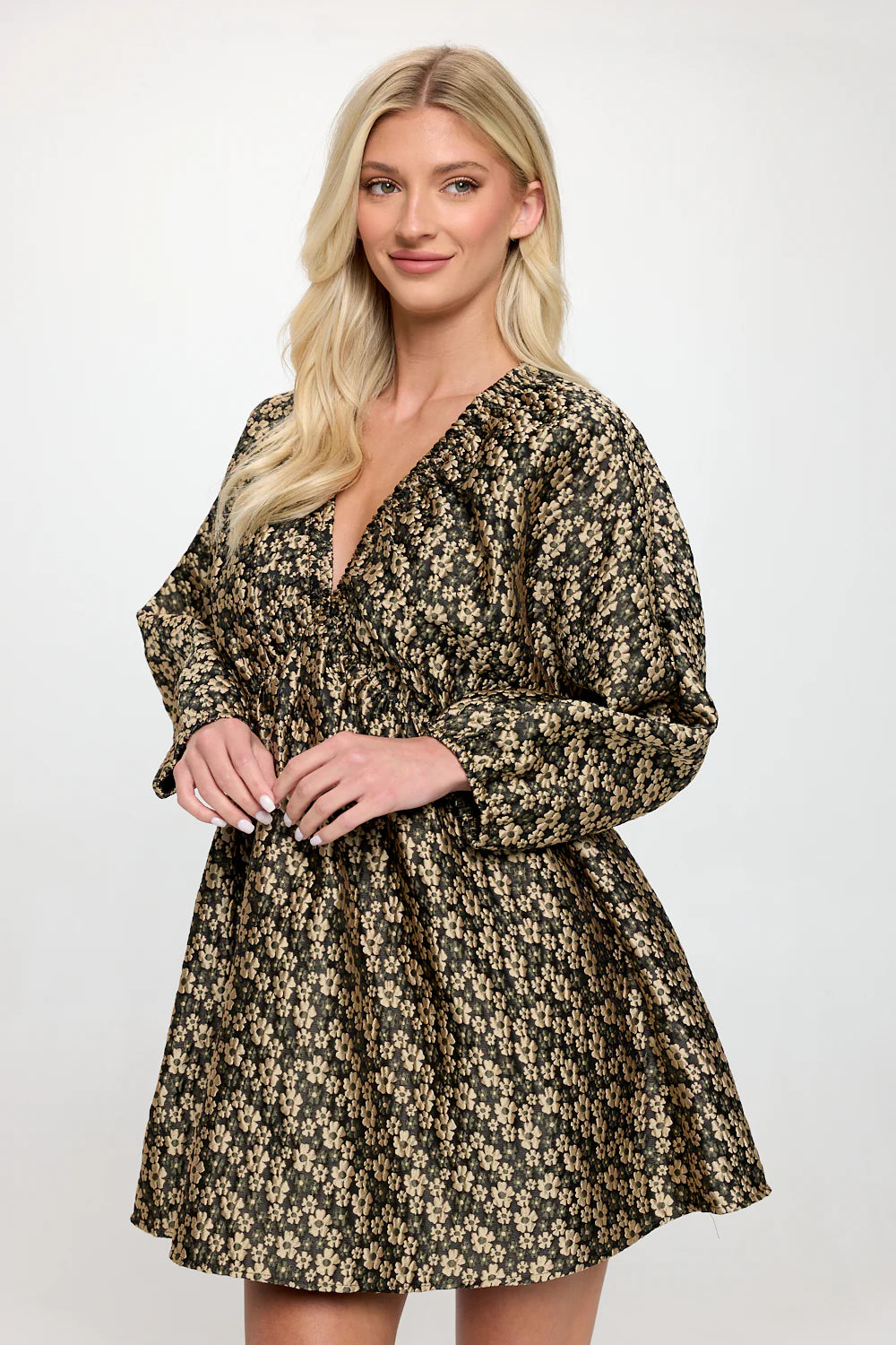 Daisy Jacquard Short Dress