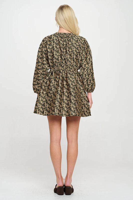 Daisy Jacquard Short Dress