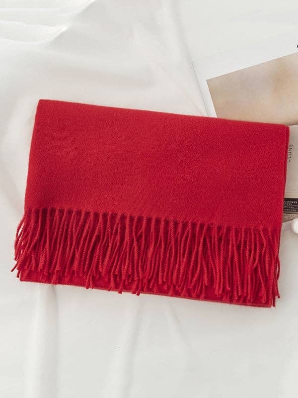 Keep Warm Tasseled Shawl