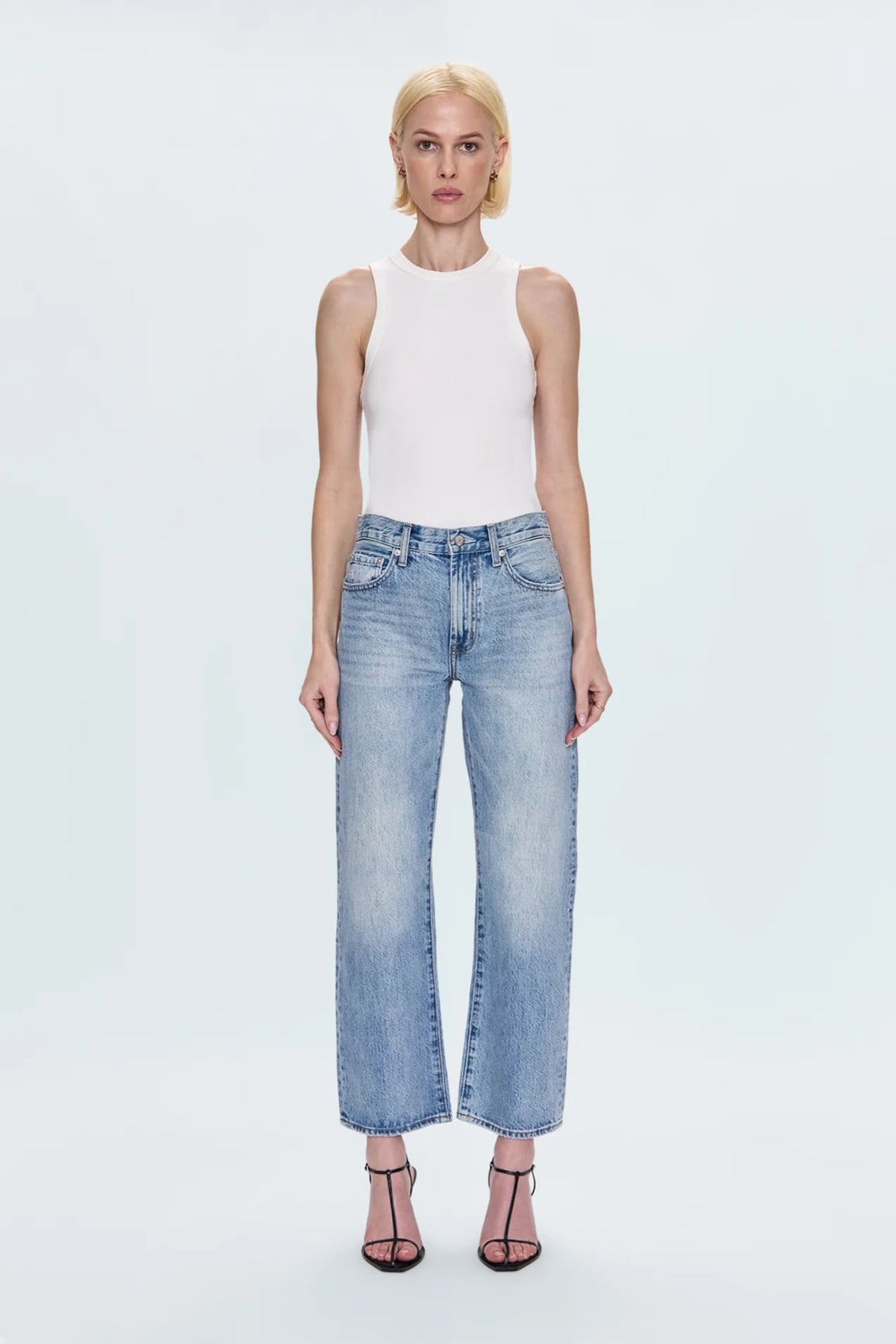 Lexi Mid-Rise Bowed Straight Jean