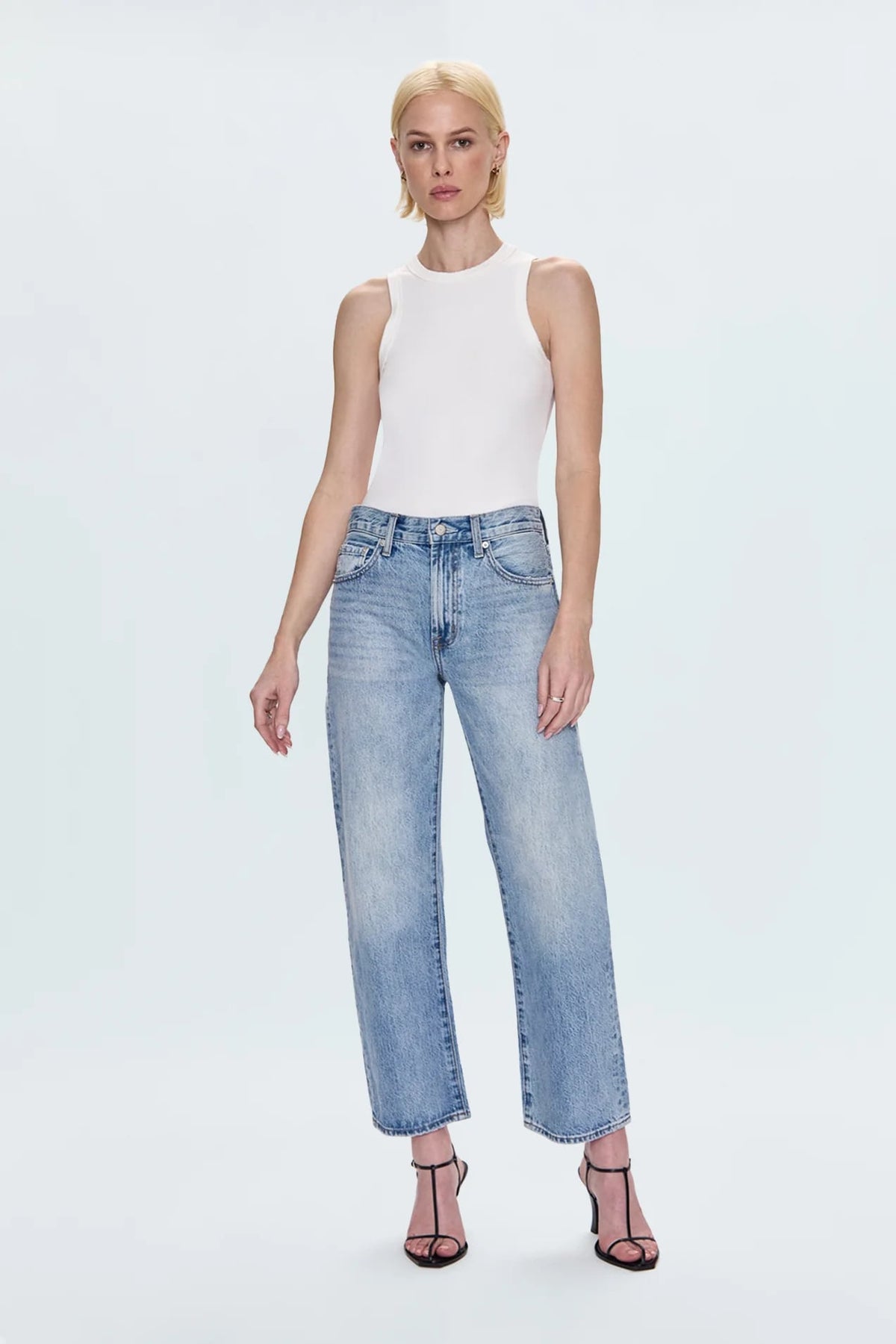 Lexi Mid-Rise Bowed Straight Jean