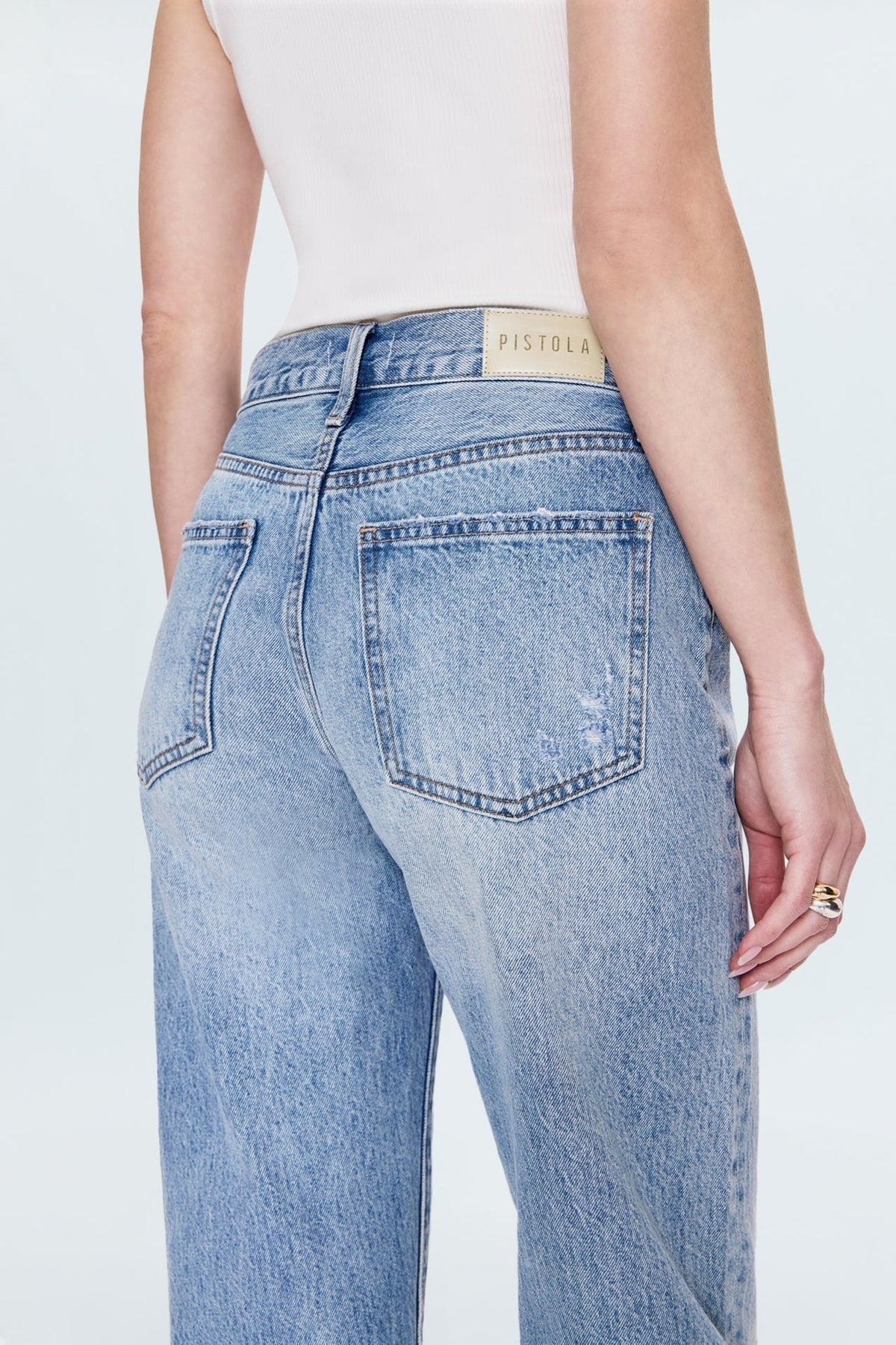 Lexi Mid-Rise Bowed Straight Jean