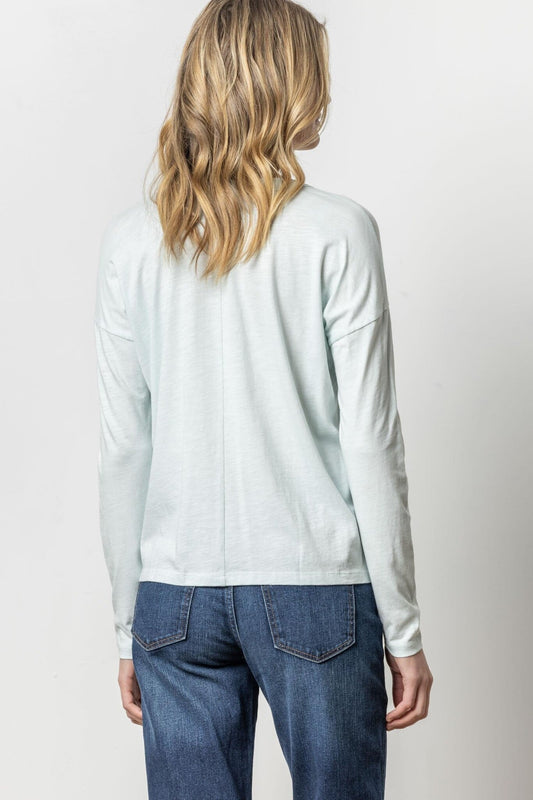 Drop Shoulder V-Neck Top