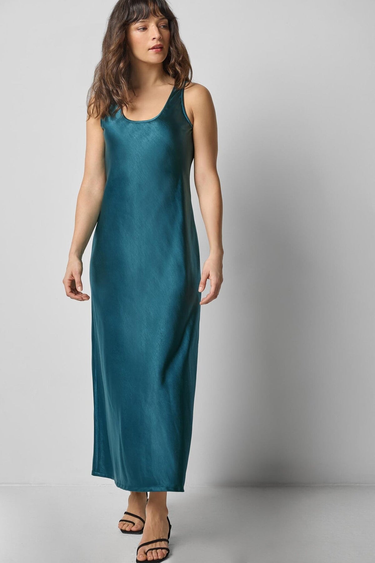 Satin Bias Maxi Dress