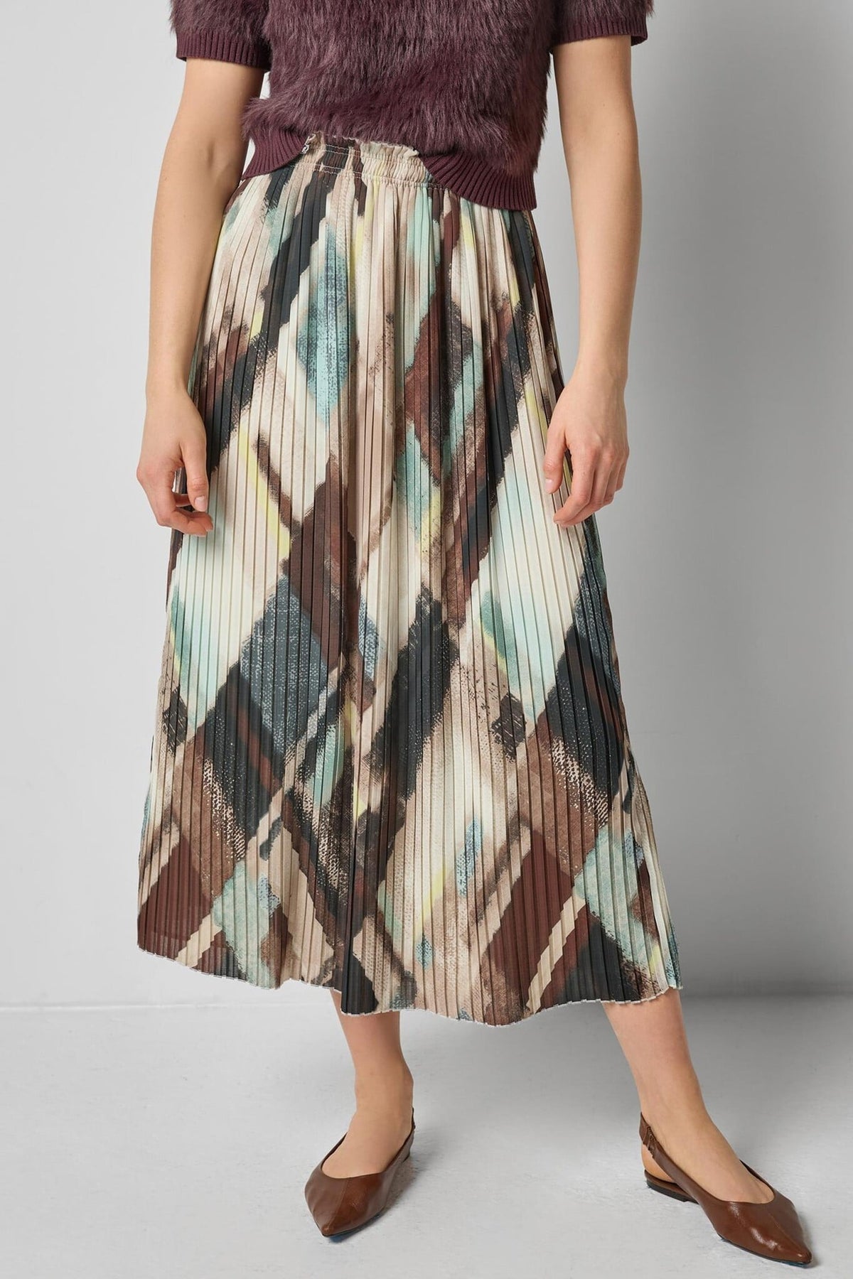 Pleated Maxi Skirt