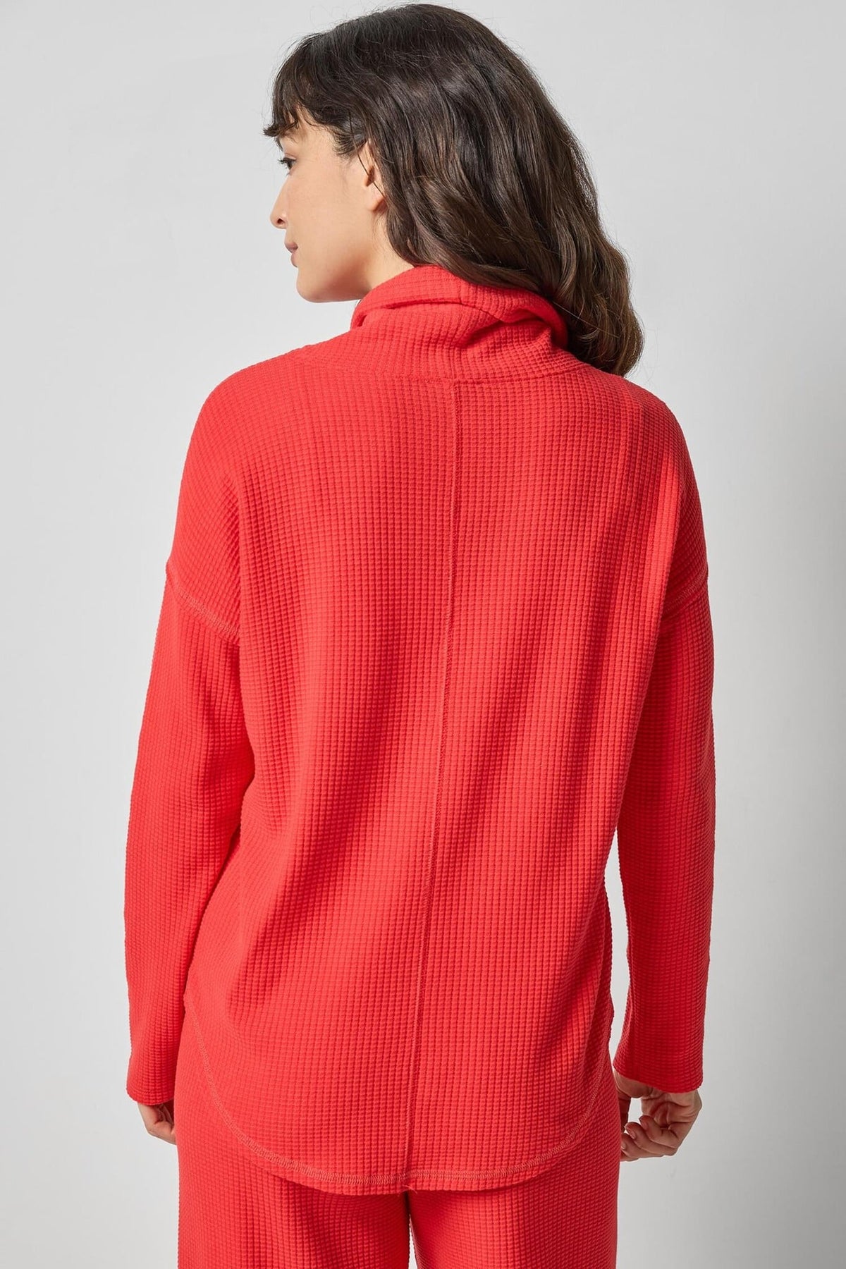 Round Hem Mock Neck