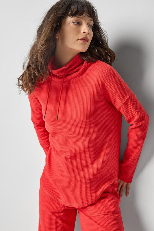 Round Hem Mock Neck