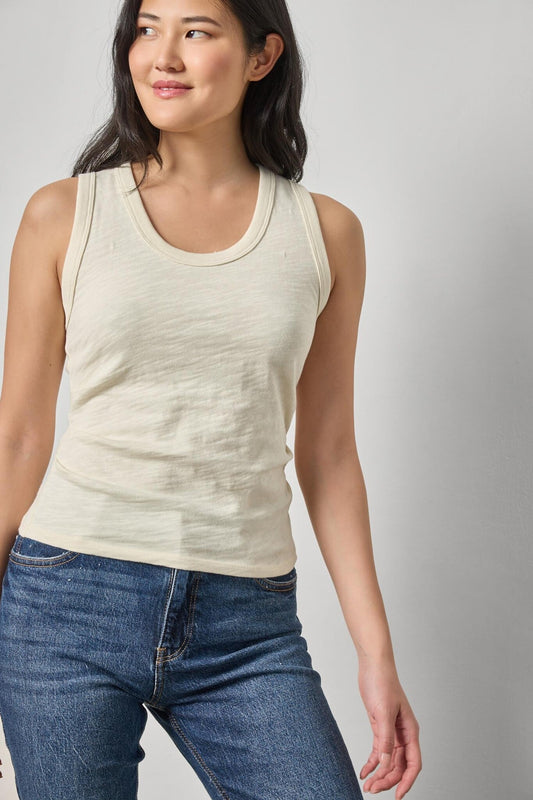 Vintage Side Pleat Tank