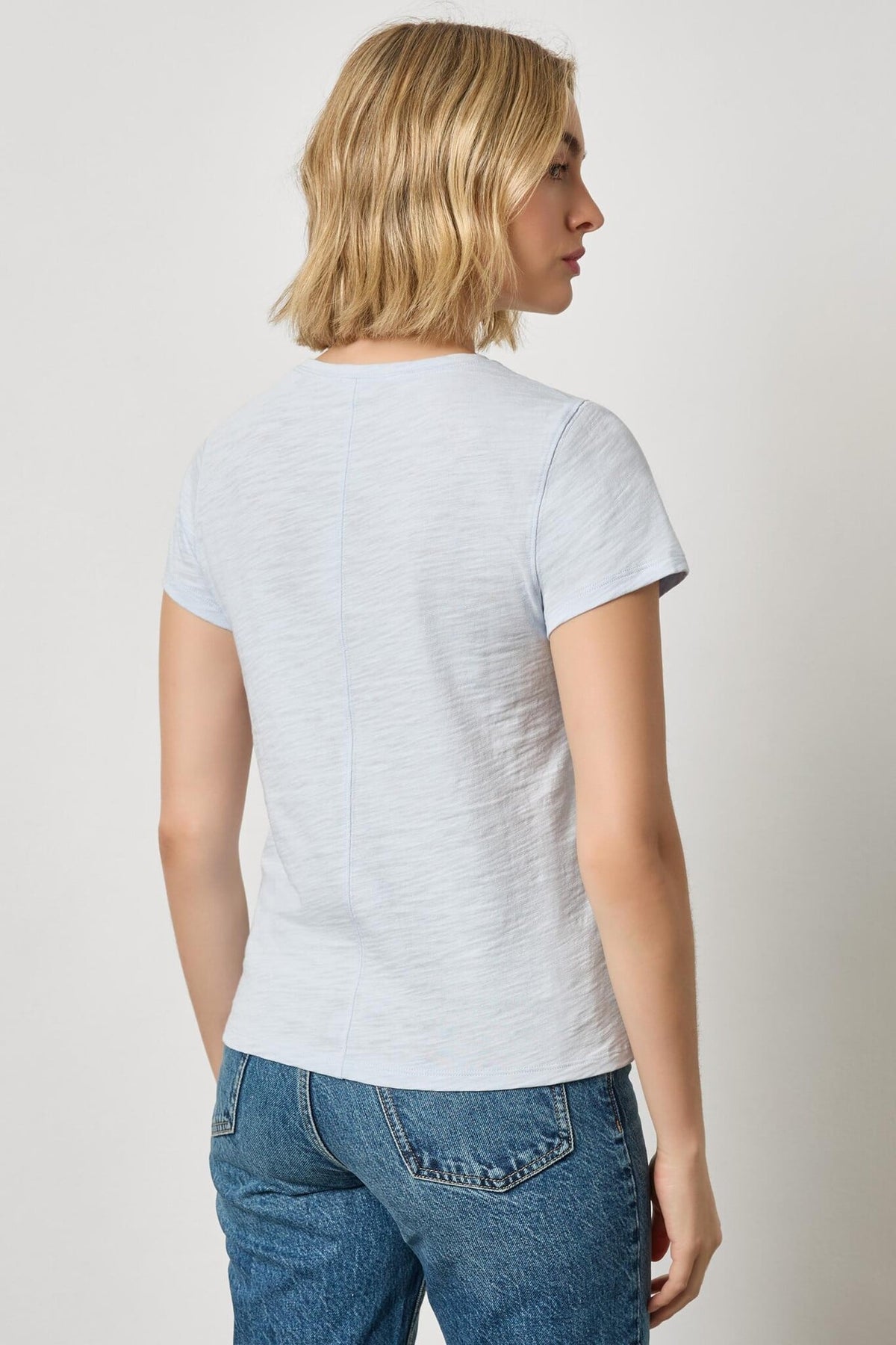 Short Sleeve Back Seam Crewneck