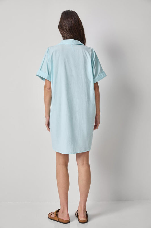 Poplin Dolman Shirt Dress