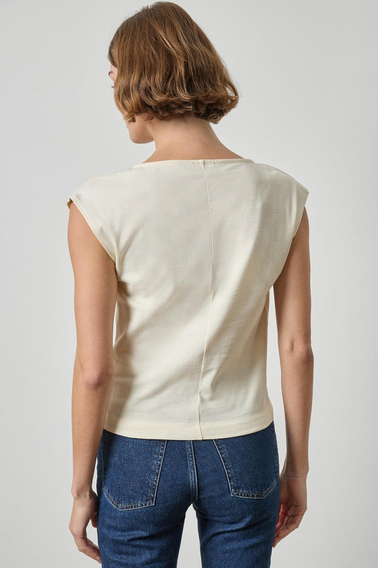 Drape Neck Wedge Top