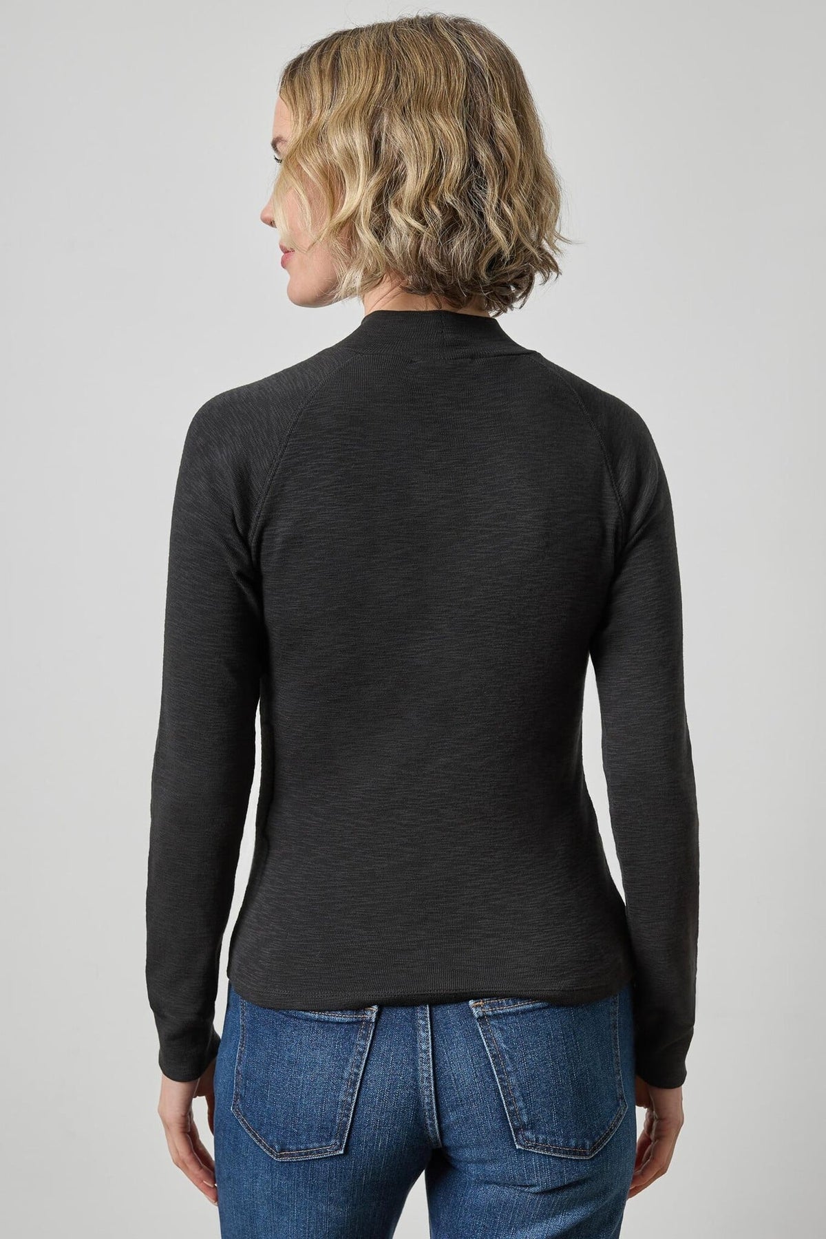 Raglan Long Sleeve Mock Neck