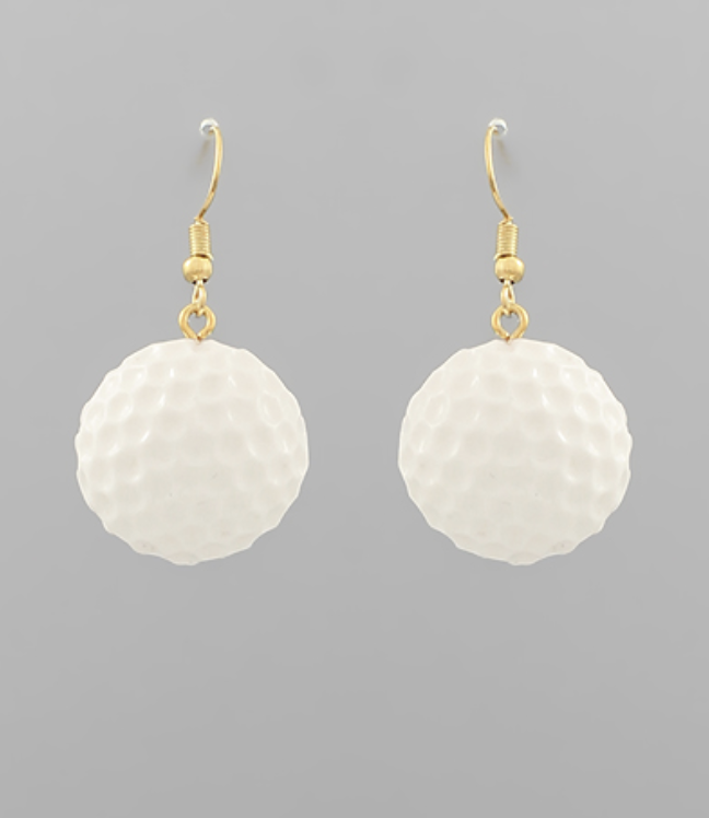 Golf Ball Drop Earrings