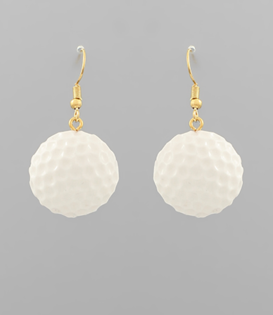 Golf Ball Drop Earrings