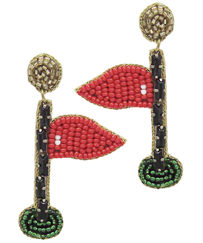 Beaded Golf Earrings