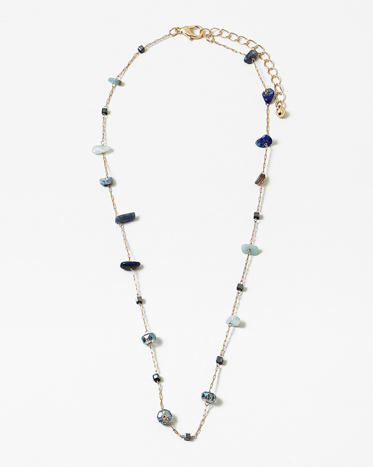 Drop Natural Stone Mixed Necklace
