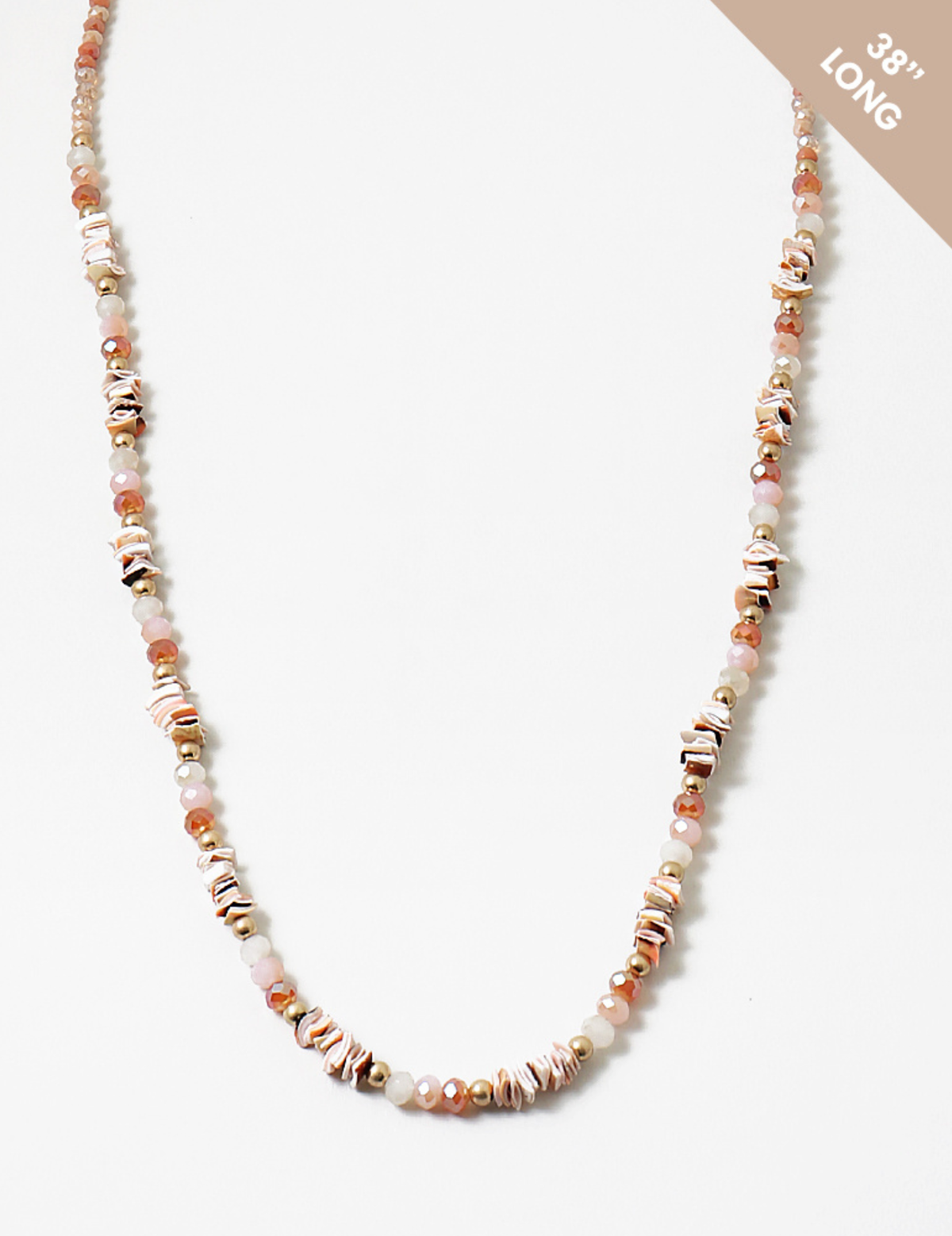 Shell and Stone Long Necklace