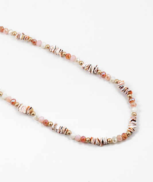 Shell and Stone Long Necklace