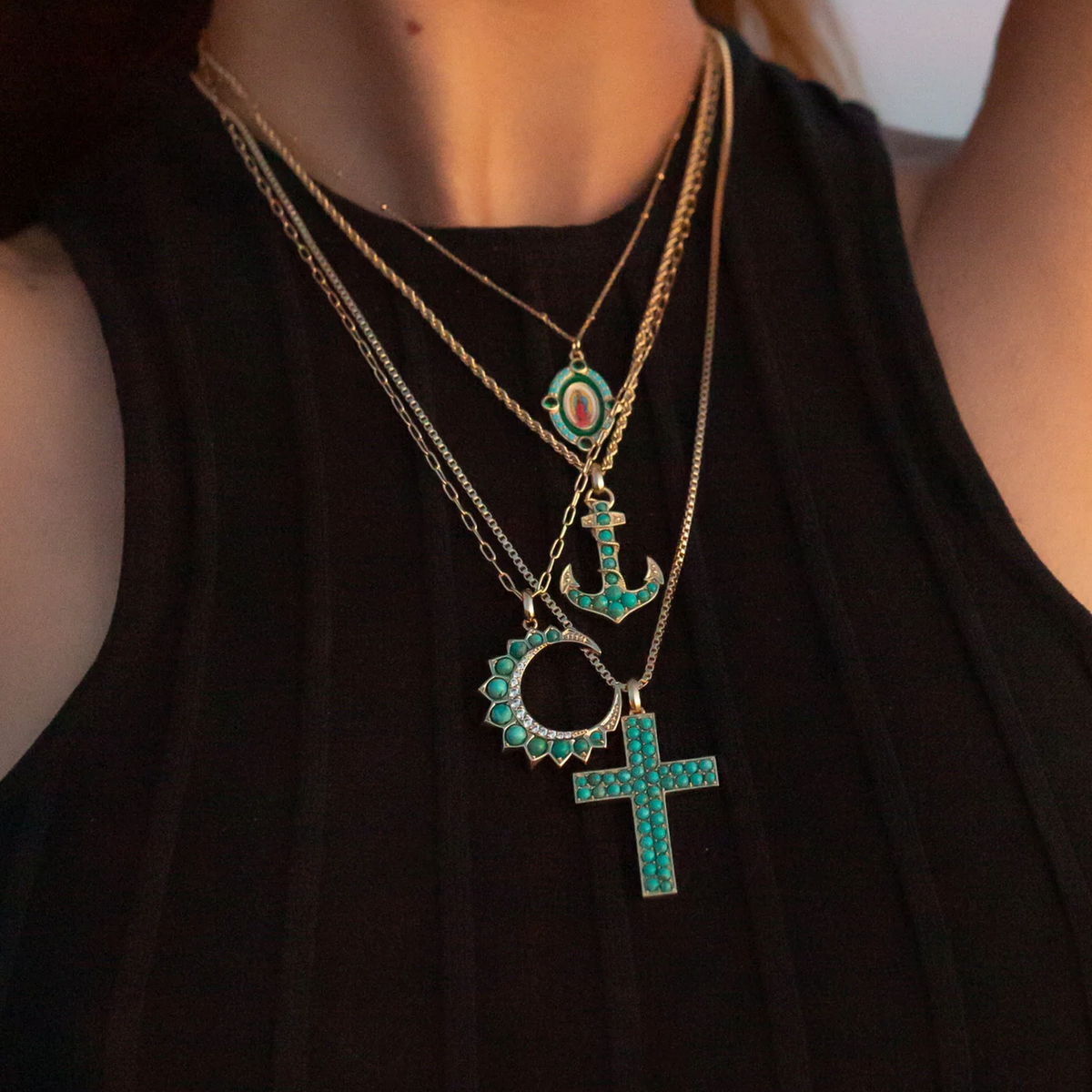 Selene Crescent Necklace