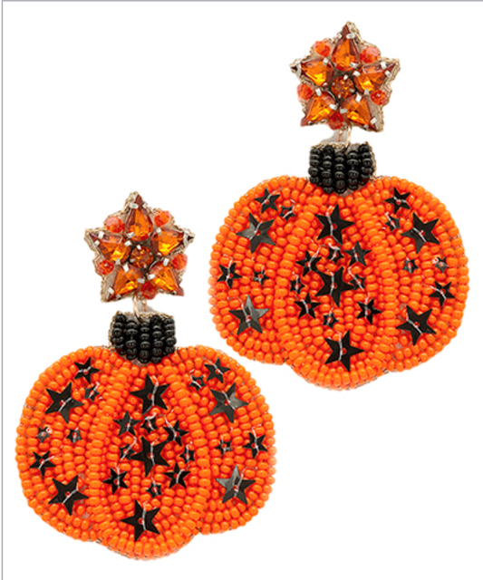 Halloween Star & Pumpkin Earrings