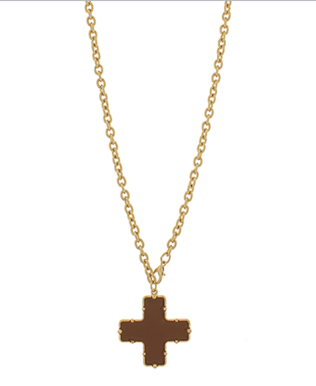 Vintage Cross Long Necklace