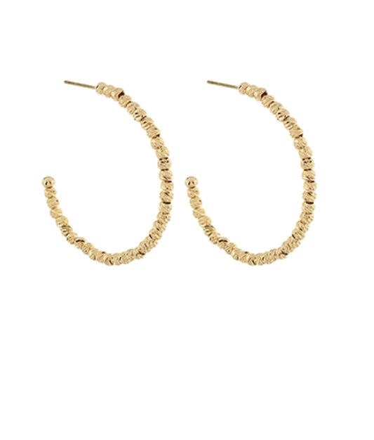 Textured Open Hoops