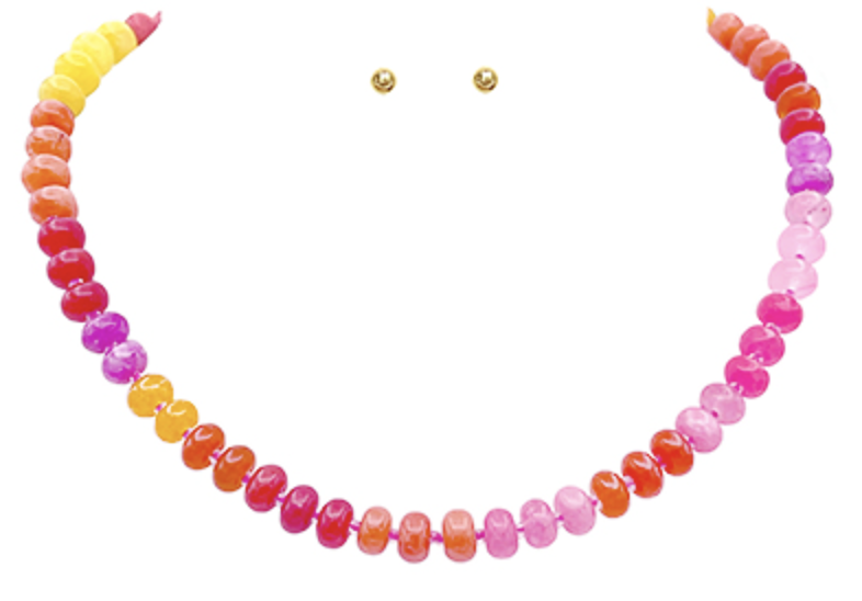 Rondelle Stone Necklace